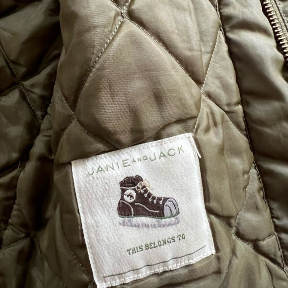 Janie and Jack warm winter coat Olive size 8 - Picture 6 of 7